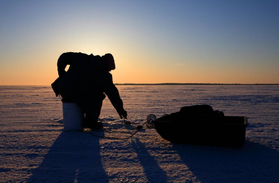 Ice Fishing starts at canada
